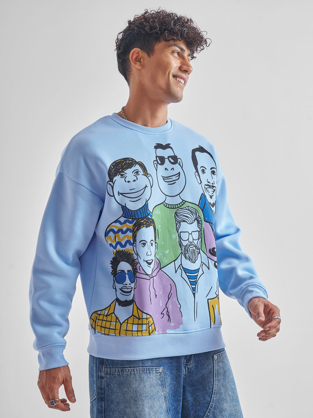 Highlander Men Blue Round Neck Pullover Sweatshirt - Blue - Image 6