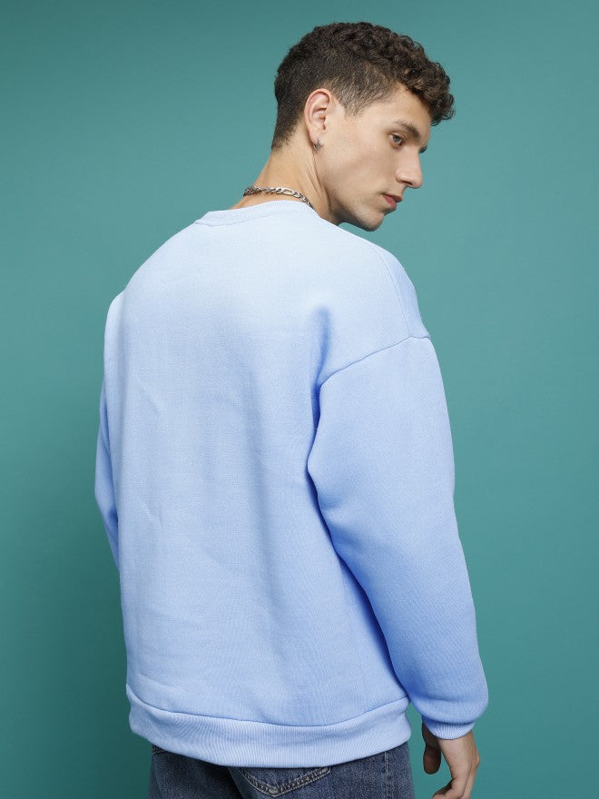 Highlander Men Blue Round Neck Pullover Sweatshirt - Blue - Image 3