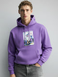 Highlander Men Purple Hooded Pullover Sweatshirt - Purple - Image 1