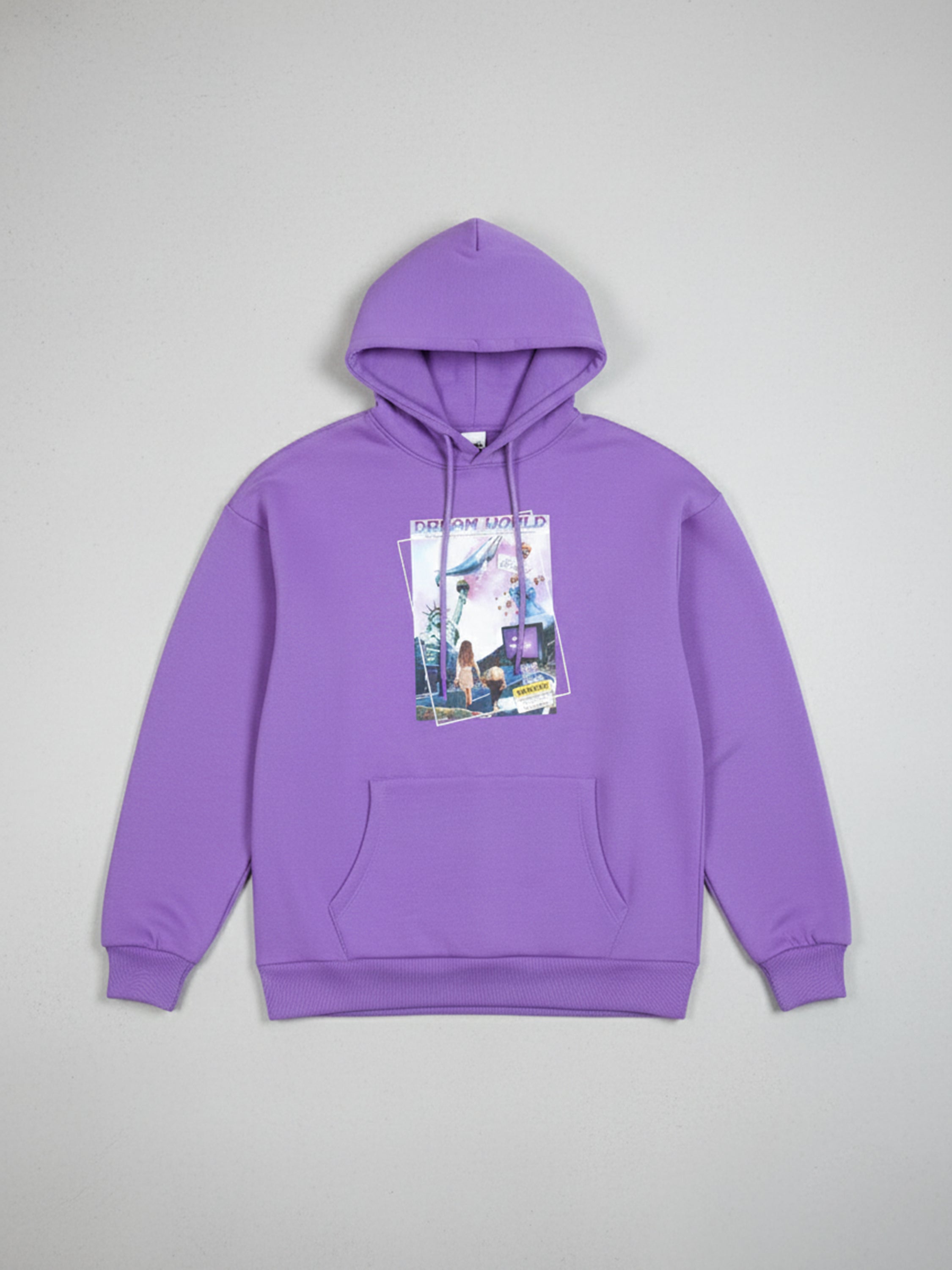 Highlander Men Purple Hooded Pullover Sweatshirt - Purple - Image 4