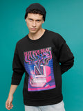Highlander Men Black Round Neck Pullover Sweatshirt - Black - Image 1