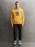 Highlander Men Yellow Hooded Pullover Sweatshirt - Yellow - Image 2
