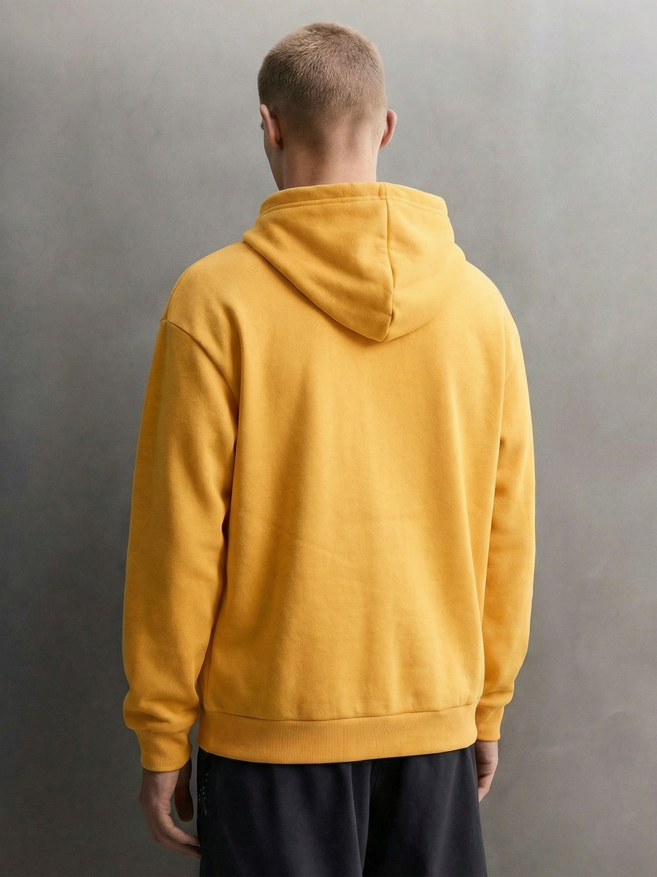 Highlander Men Yellow Hooded Pullover Sweatshirt - Yellow - Image 3