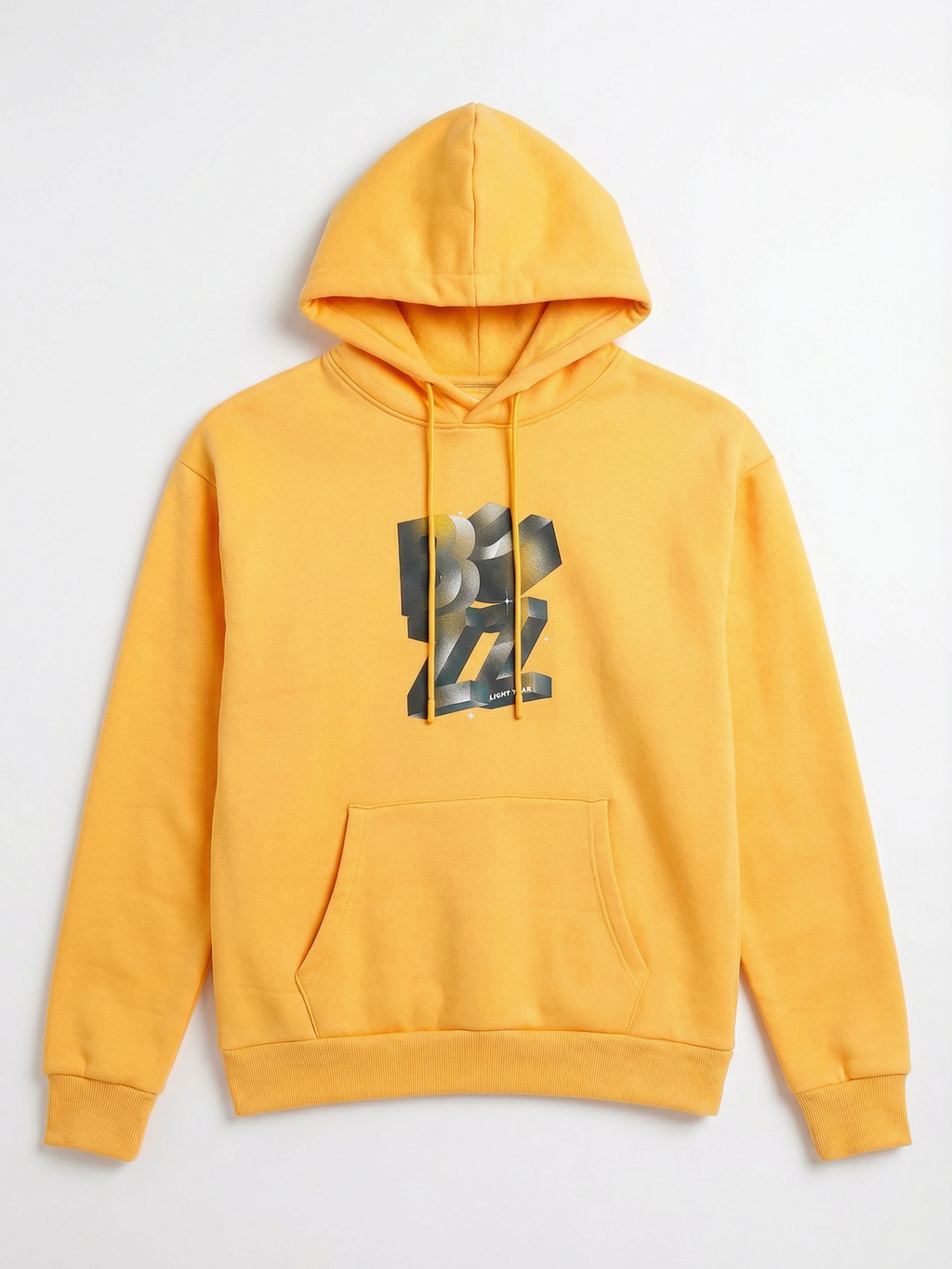 Highlander Men Yellow Hooded Pullover Sweatshirt - Yellow - Image 4