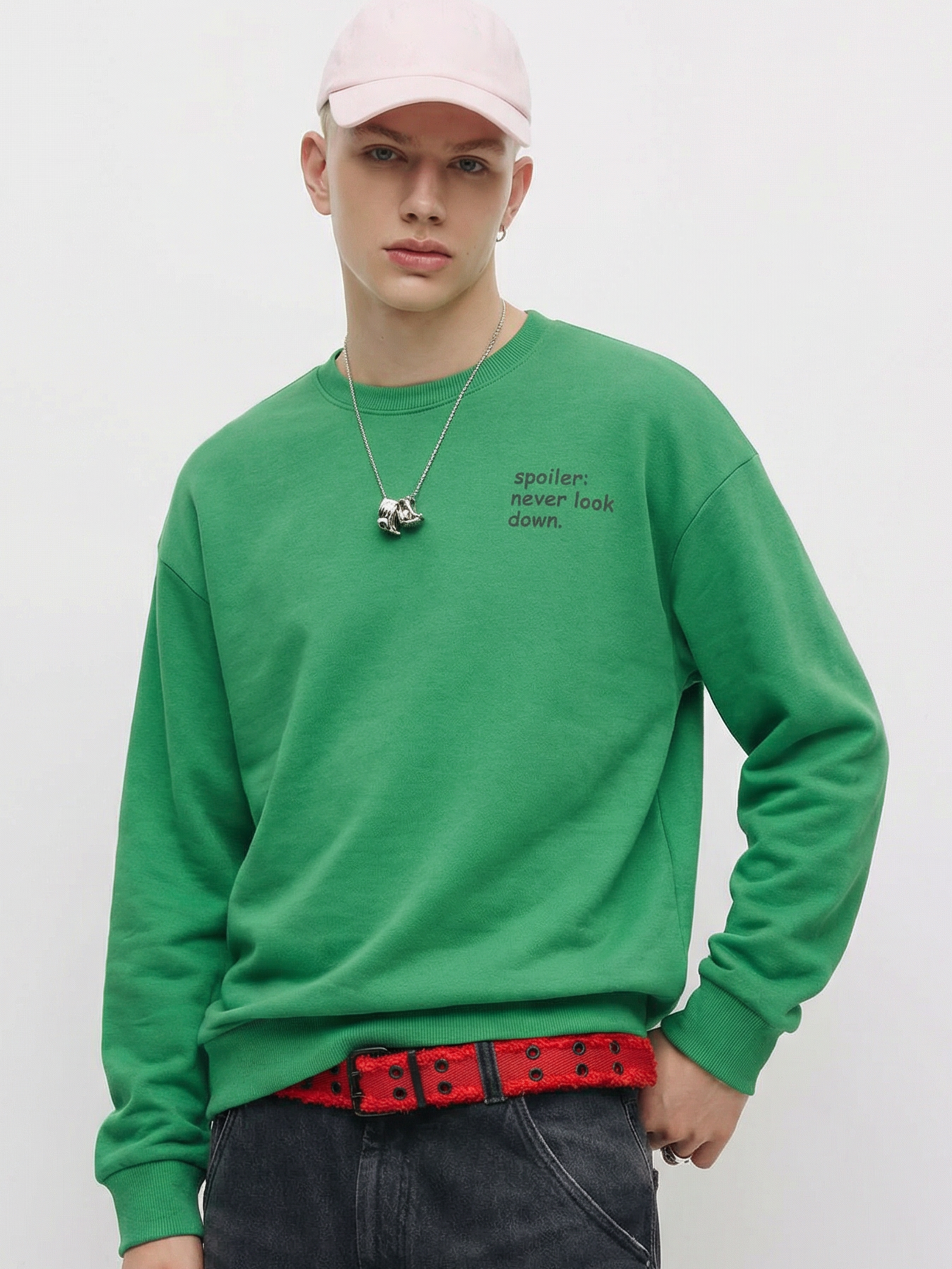 Highlander Men Green Round Neck Pullover Sweatshirt - Green - Image 1