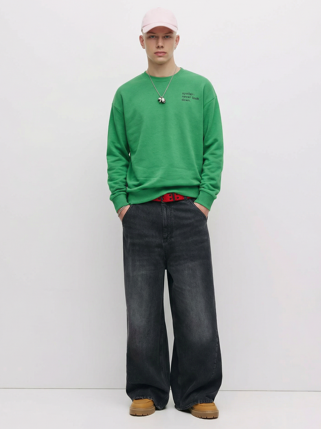 Highlander Men Green Round Neck Pullover Sweatshirt - Green - Image 2