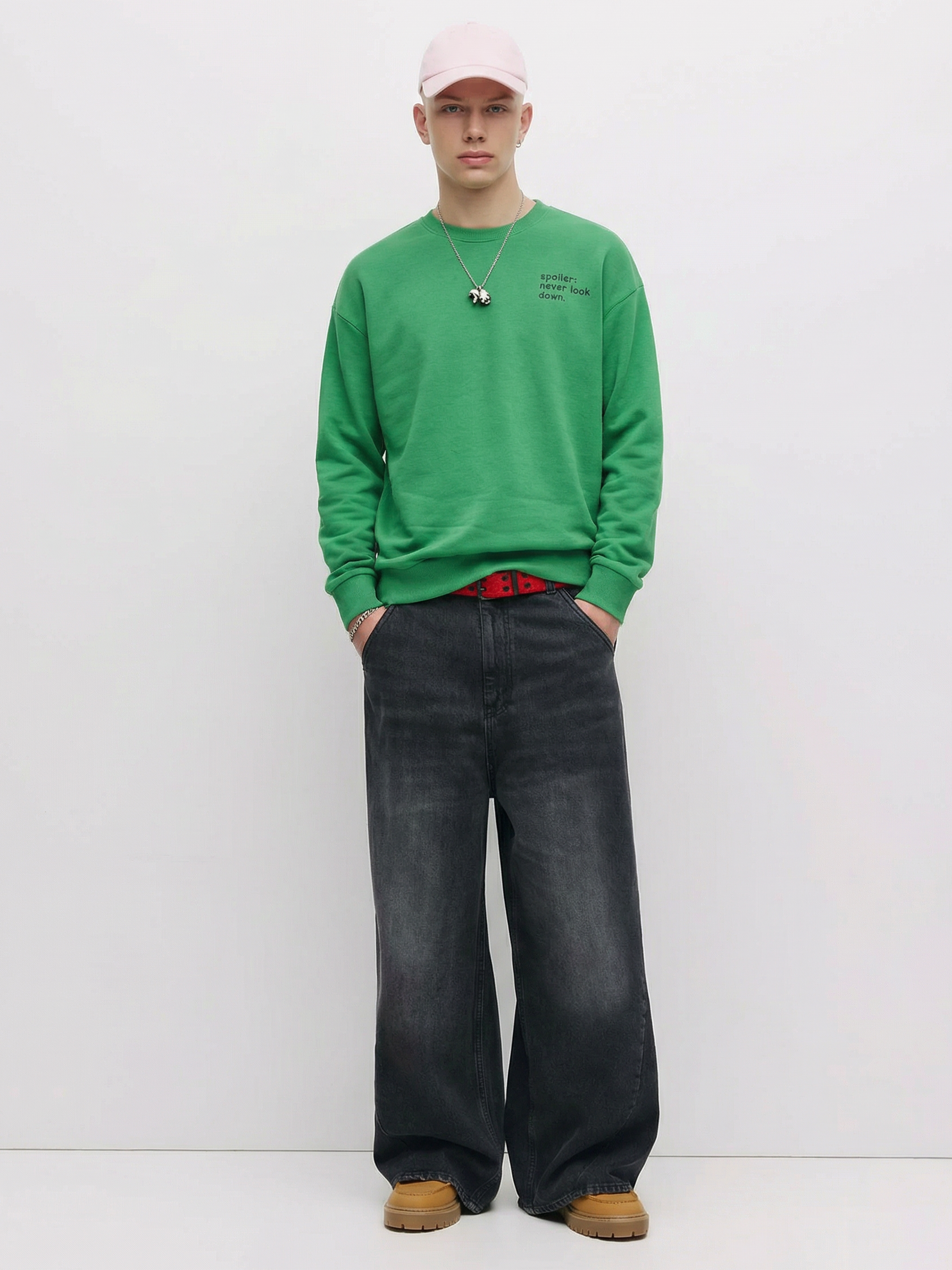 Highlander Men Green Round Neck Pullover Sweatshirt - Green - Image 2