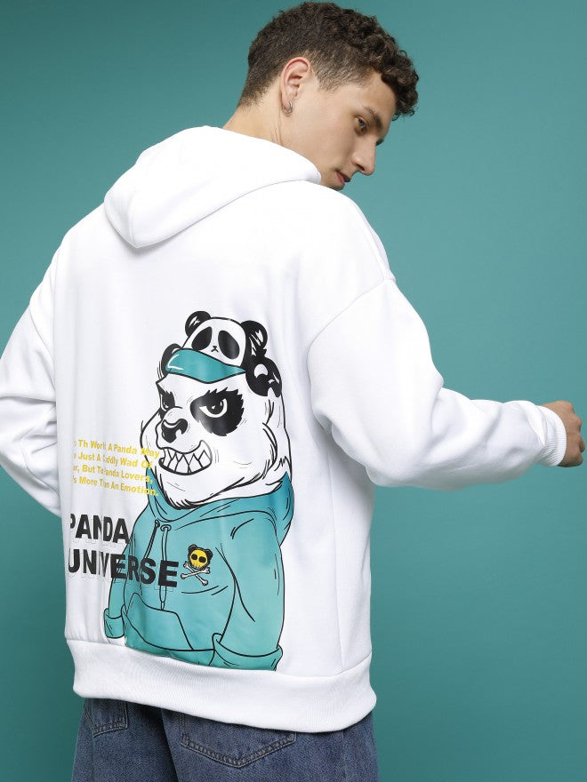 Highlander Men White Hooded Pullover Sweatshirt - White - Image 1