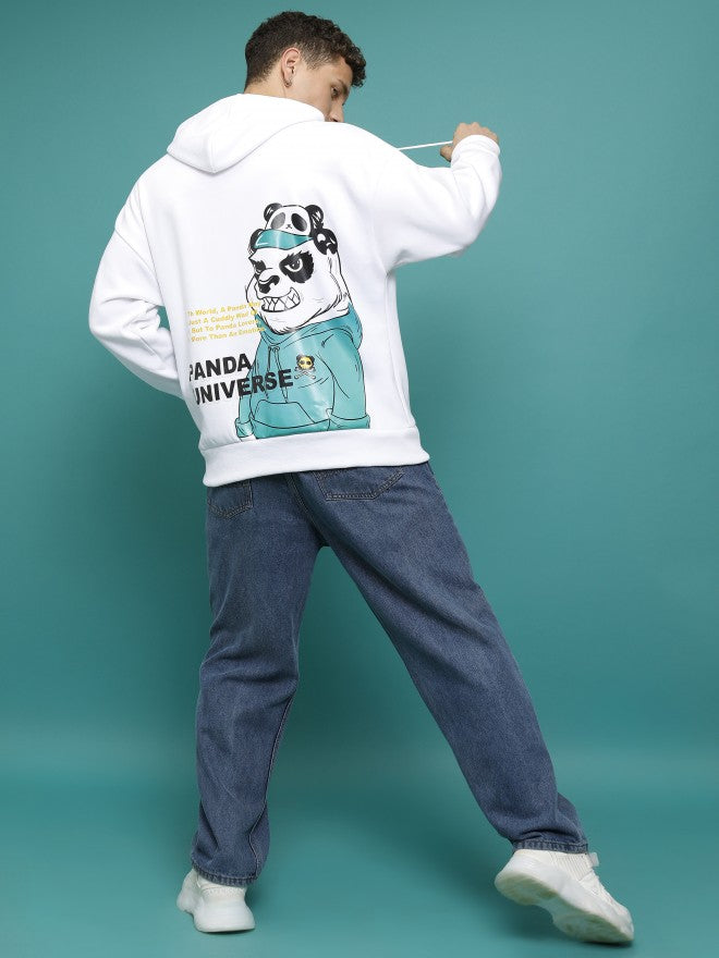 Highlander Men White Hooded Pullover Sweatshirt - White - Image 2