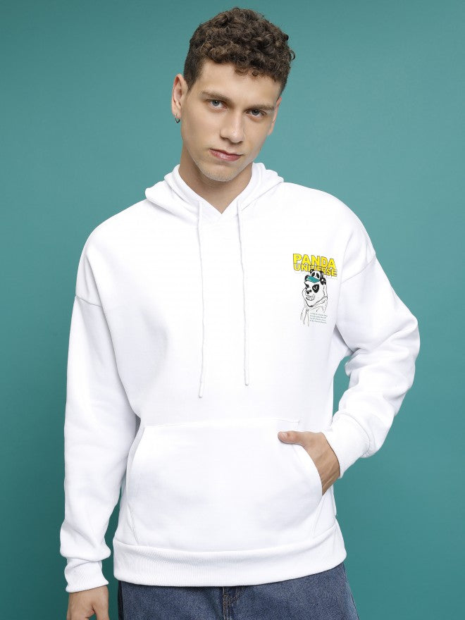 Highlander Men White Hooded Pullover Sweatshirt - White - Image 3