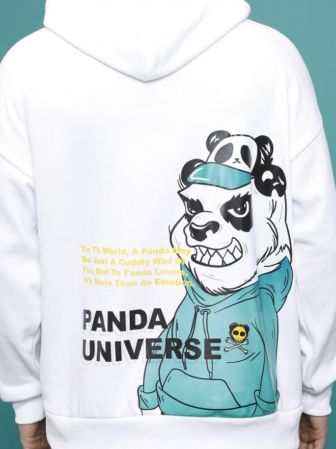 Highlander Men White Hooded Pullover Sweatshirt - White - Image 5