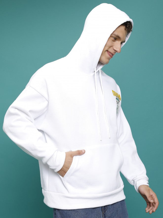Highlander Men White Hooded Pullover Sweatshirt - White - Image 6