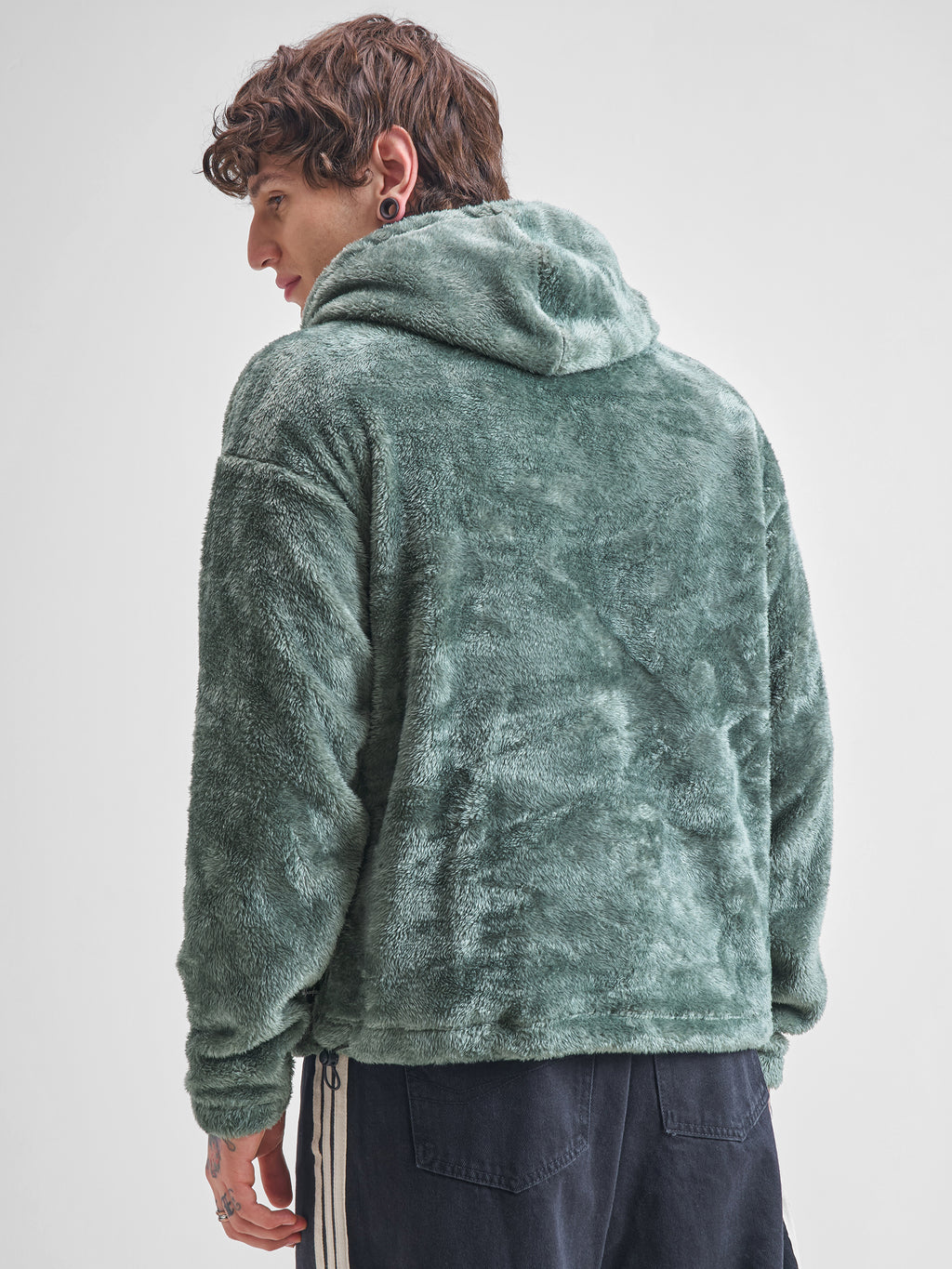 Highlander Men Green Hooded Pullover Sweatshirt - Green - Image 3