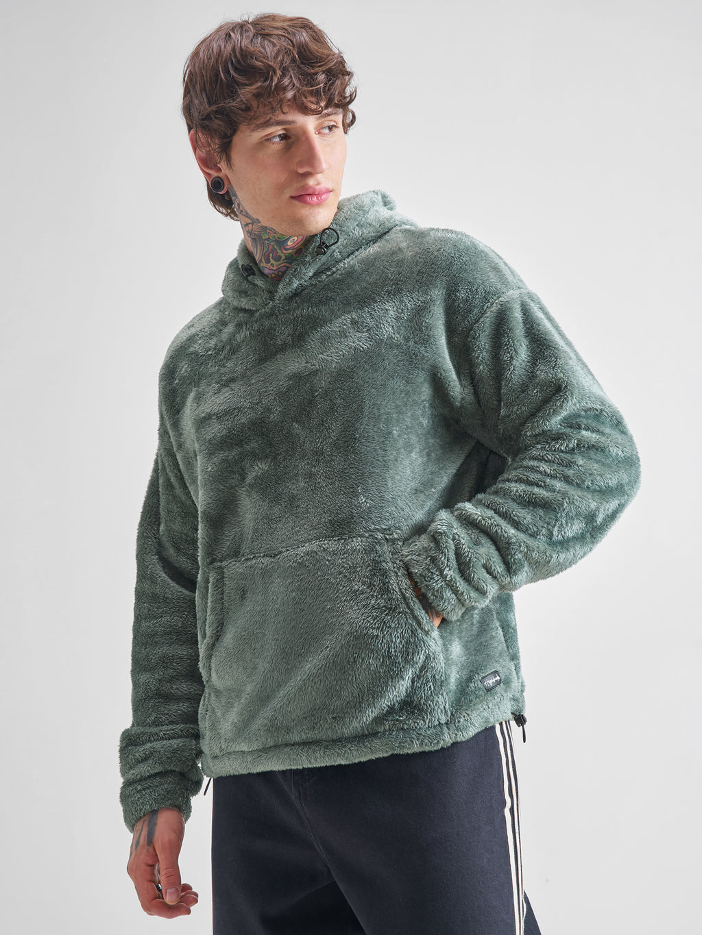 Highlander Men Green Hooded Pullover Sweatshirt - Green - Image 4