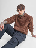 Highlander Men Brown Hooded Pullover Sweatshirt - Brown - Image 1