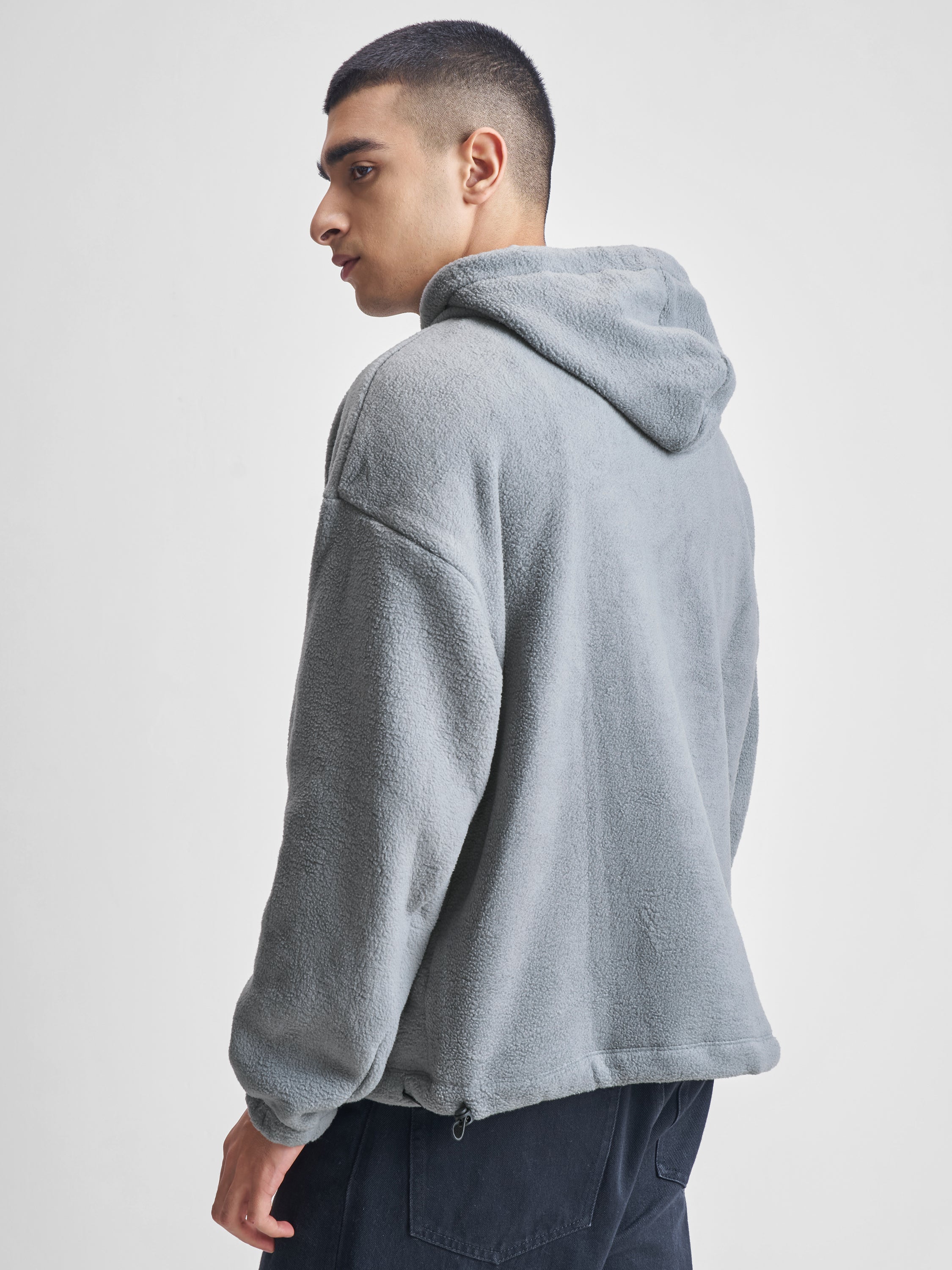 Highlander Men Grey Hooded Pullover Sweatshirt - Grey - Image 3