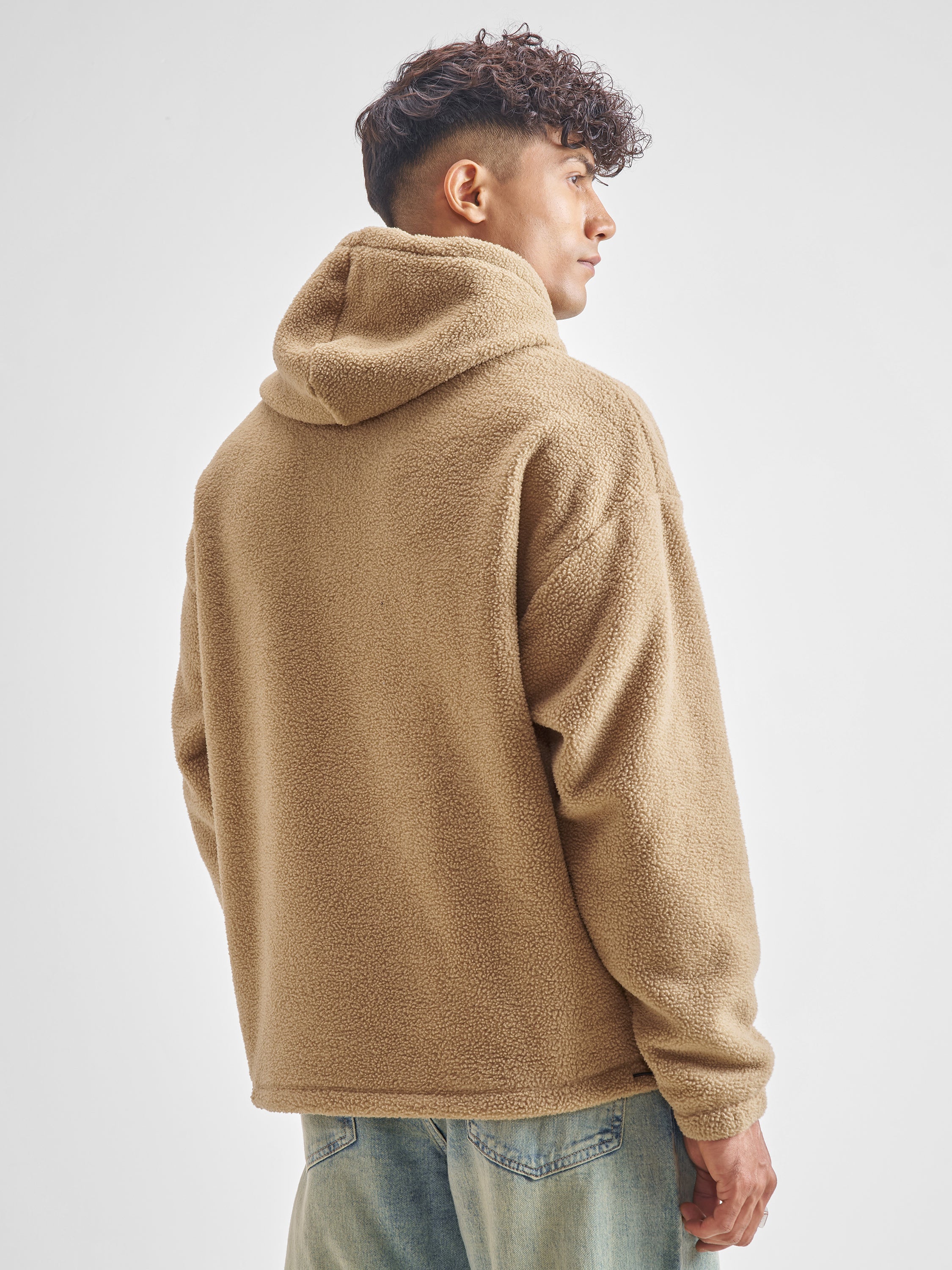 Highlander Men Brown Hooded Pullover Sweatshirt - Brown - Image 3
