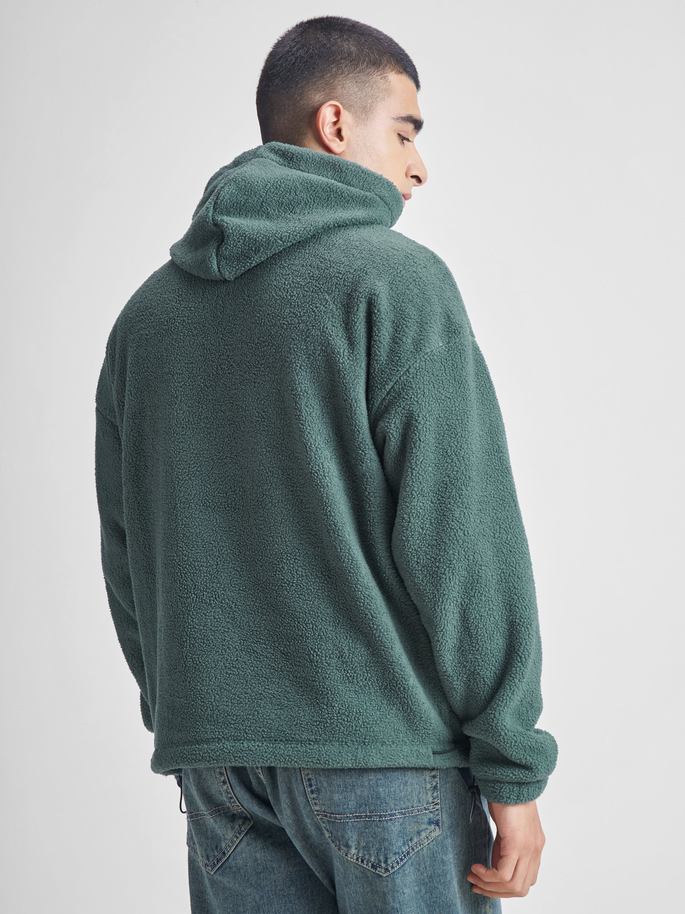 Highlander Men Green Hooded Pullover Sweatshirt - Green - Image 3