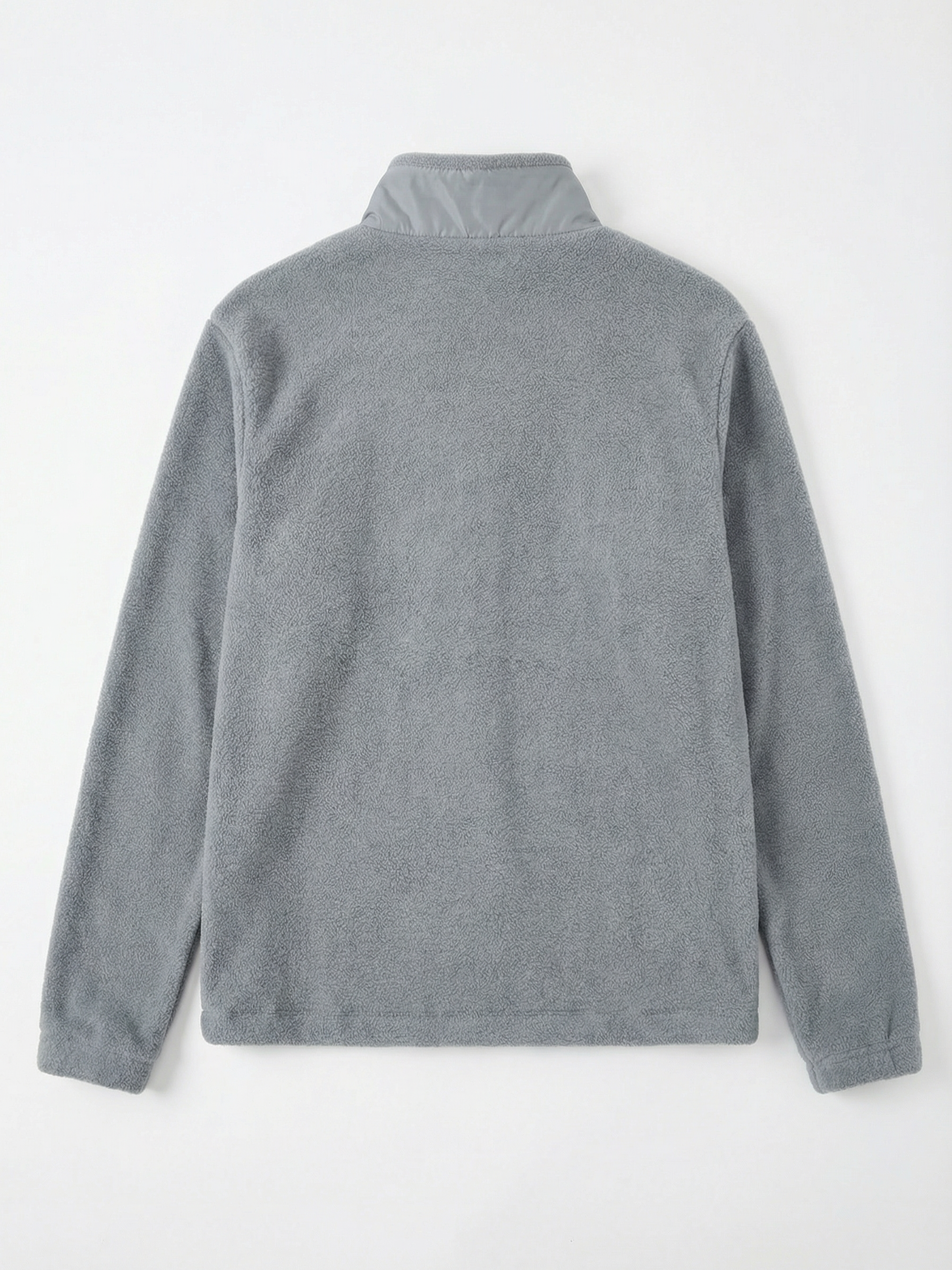 Highlander Men Grey Mock Collar Front-Open Sweatshirt - Grey - Image 5