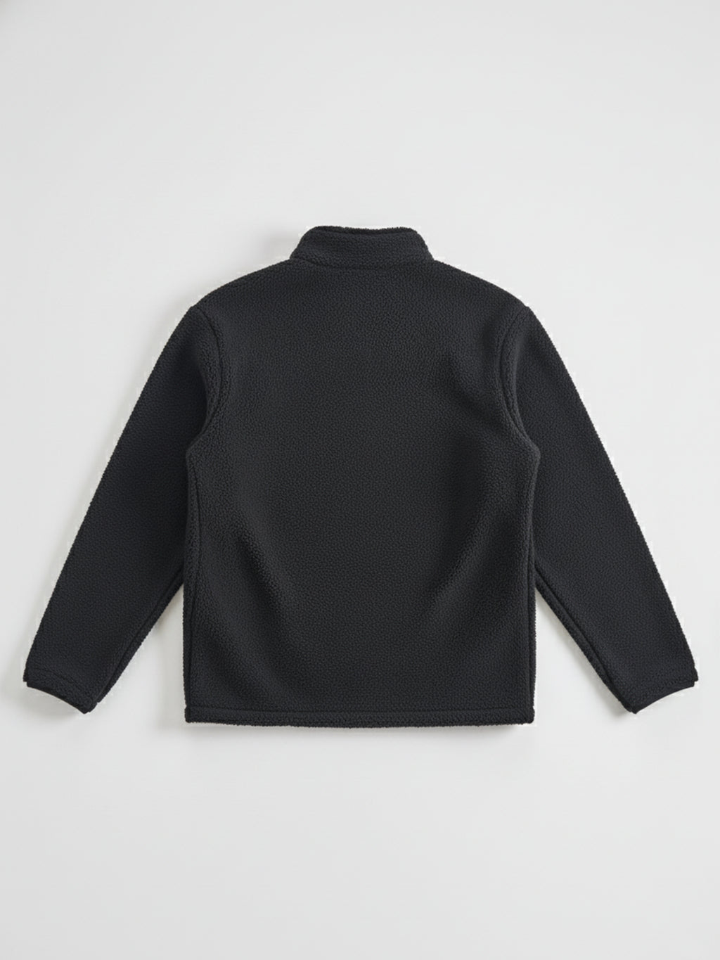 Highlander Men Black Mock Collar Front-Open Sweatshirt - Black - Image 5