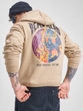 Highlander Men Brown Hooded Pullover Sweatshirt - Brown - Image 1