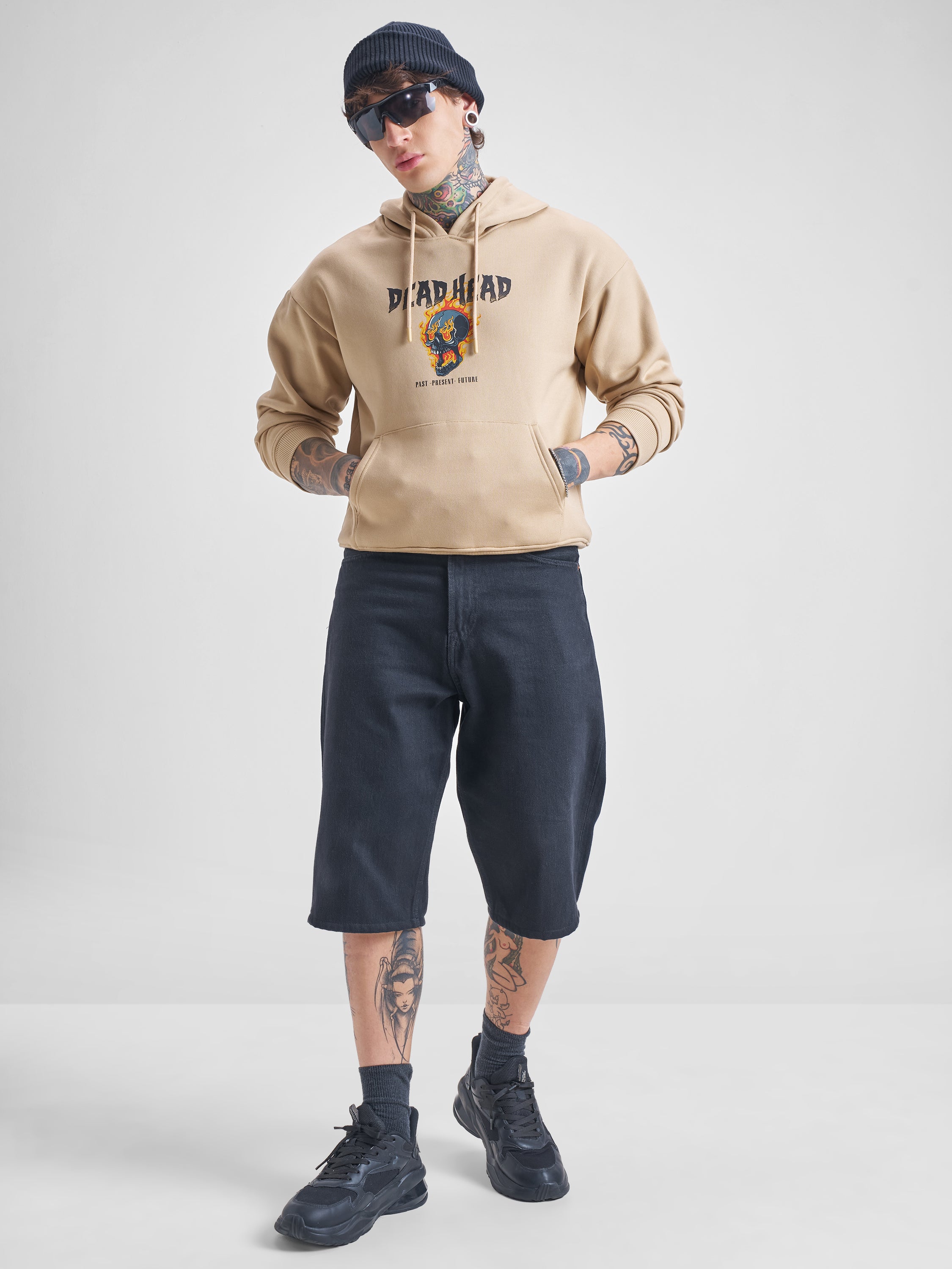 Highlander Men Brown Hooded Pullover Sweatshirt - Brown - Image 2