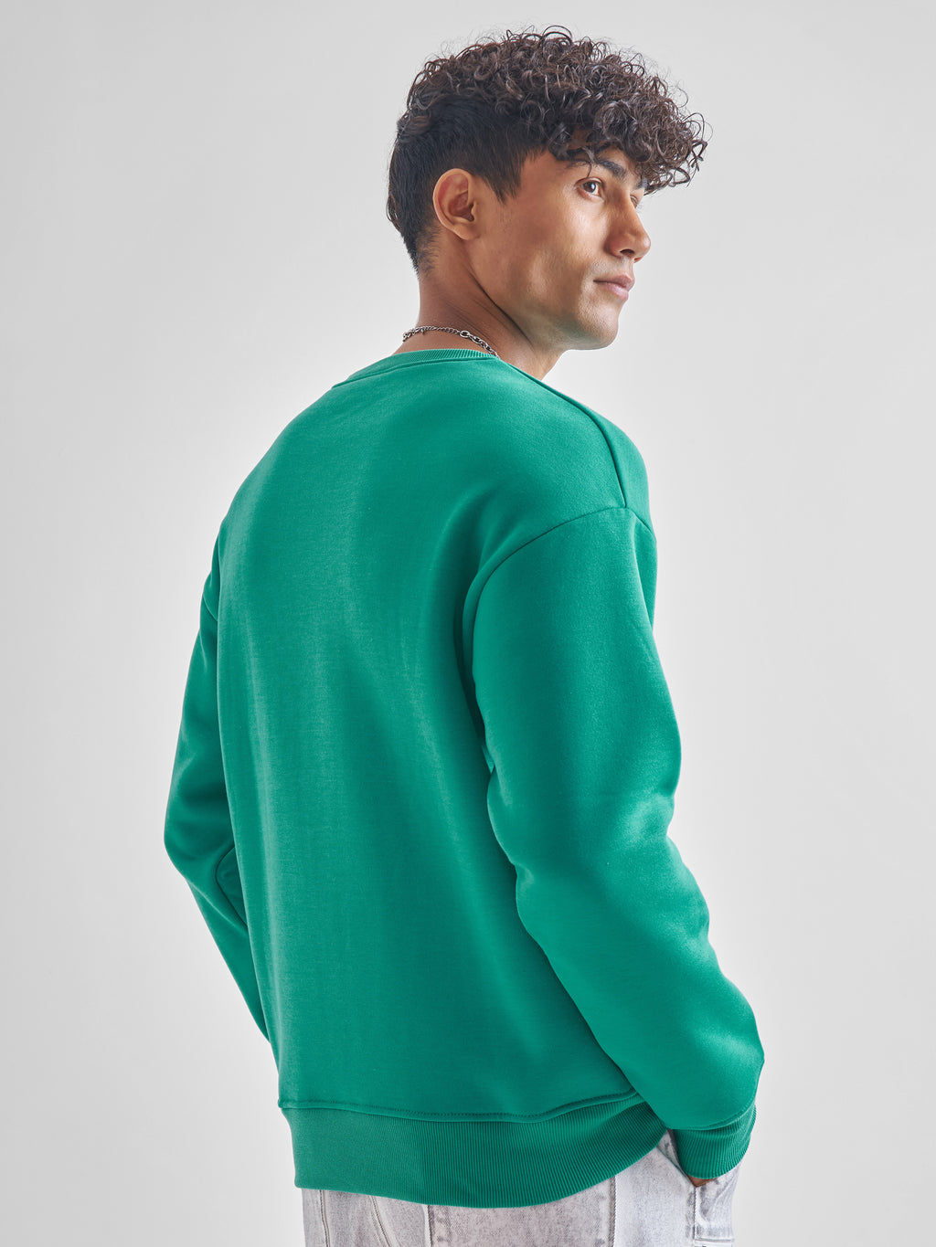 Highlander Men Teal Round Neck Pullover Sweatshirt - Teal - Image 3