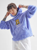Highlander Men Purple Hooded Pullover Sweatshirt - Purple - Image 1