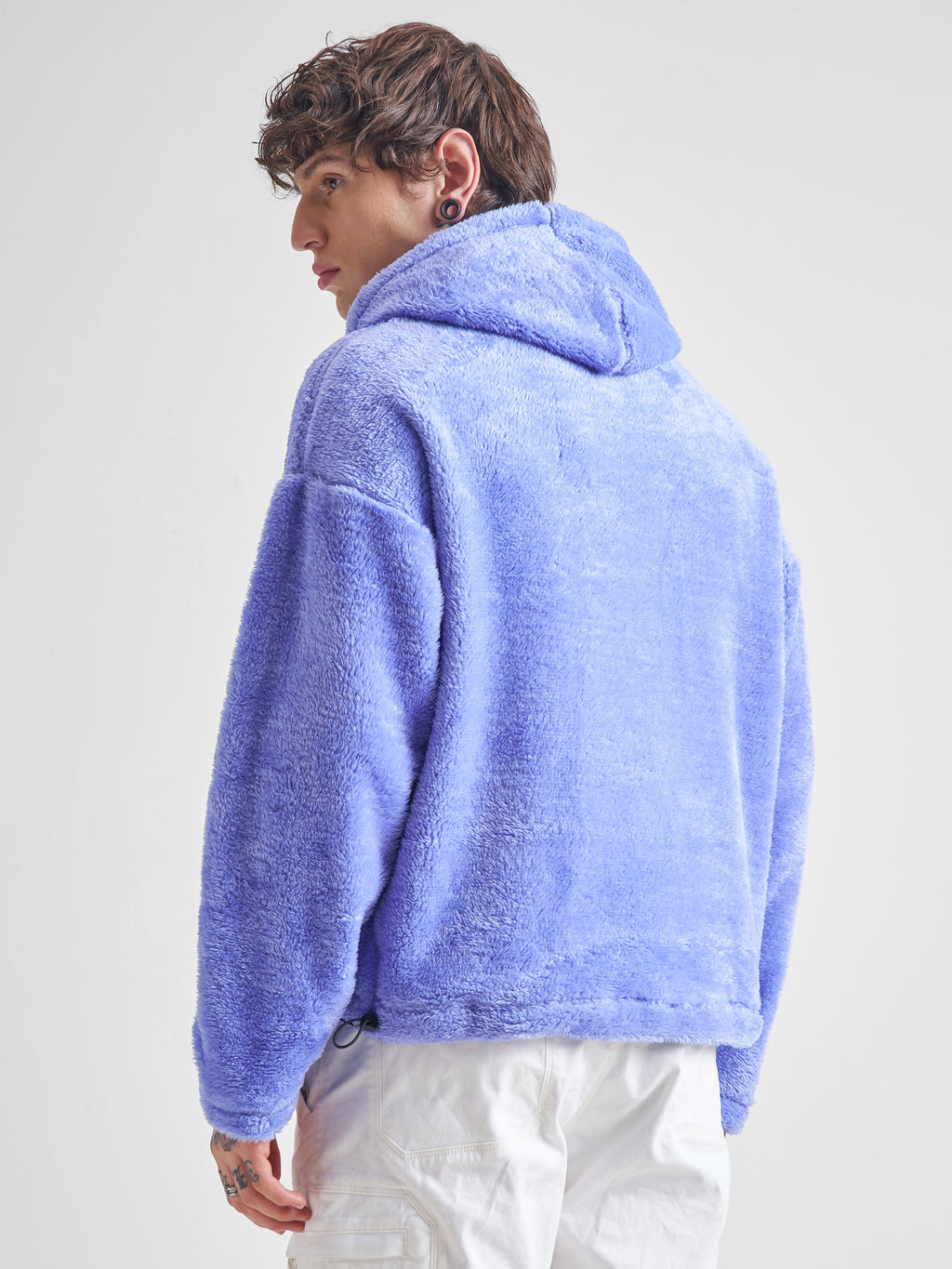 Highlander Men Purple Hooded Pullover Sweatshirt - Purple - Image 3