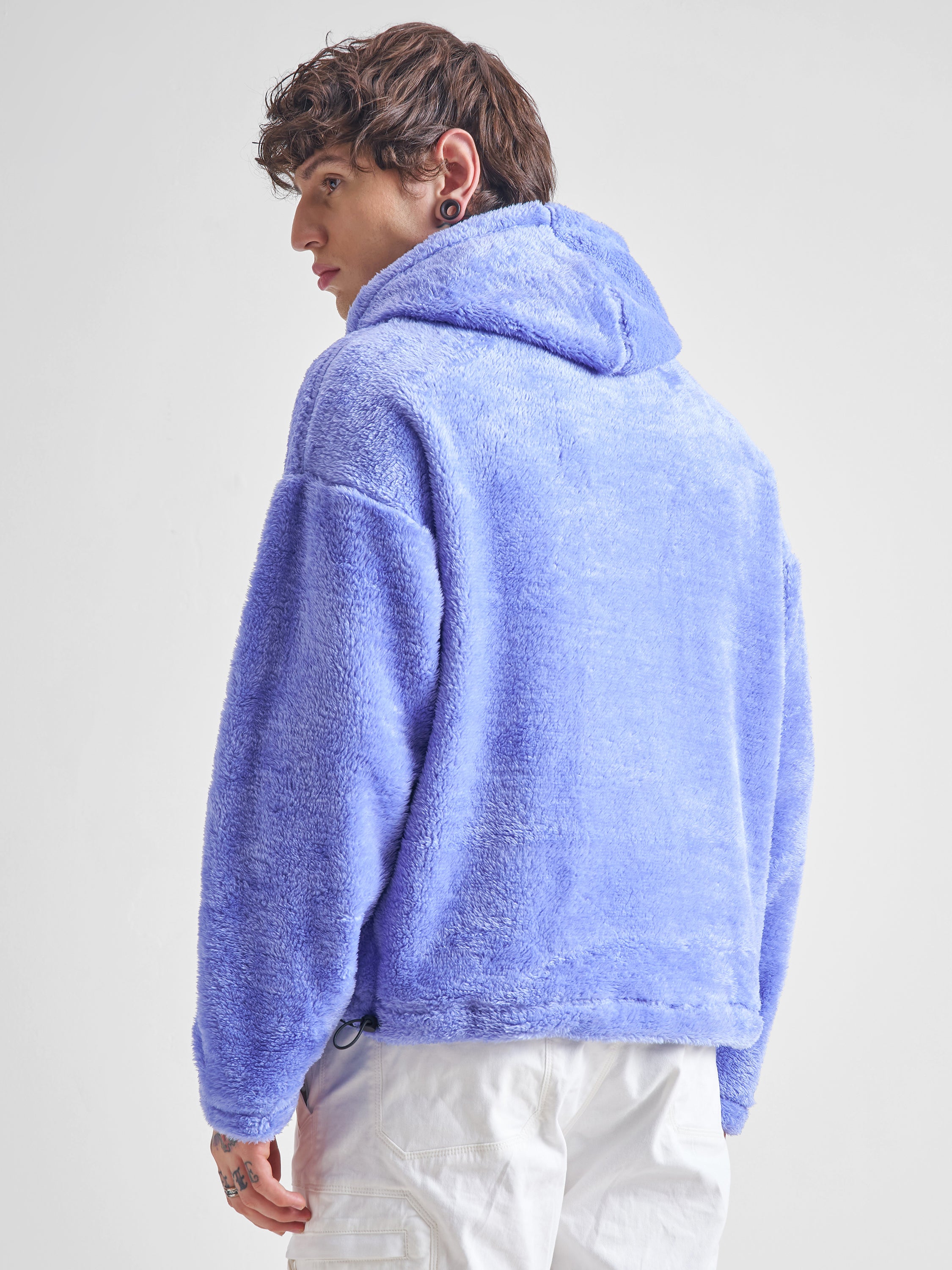 Highlander Men Purple Hooded Pullover Sweatshirt - Purple - Image 3
