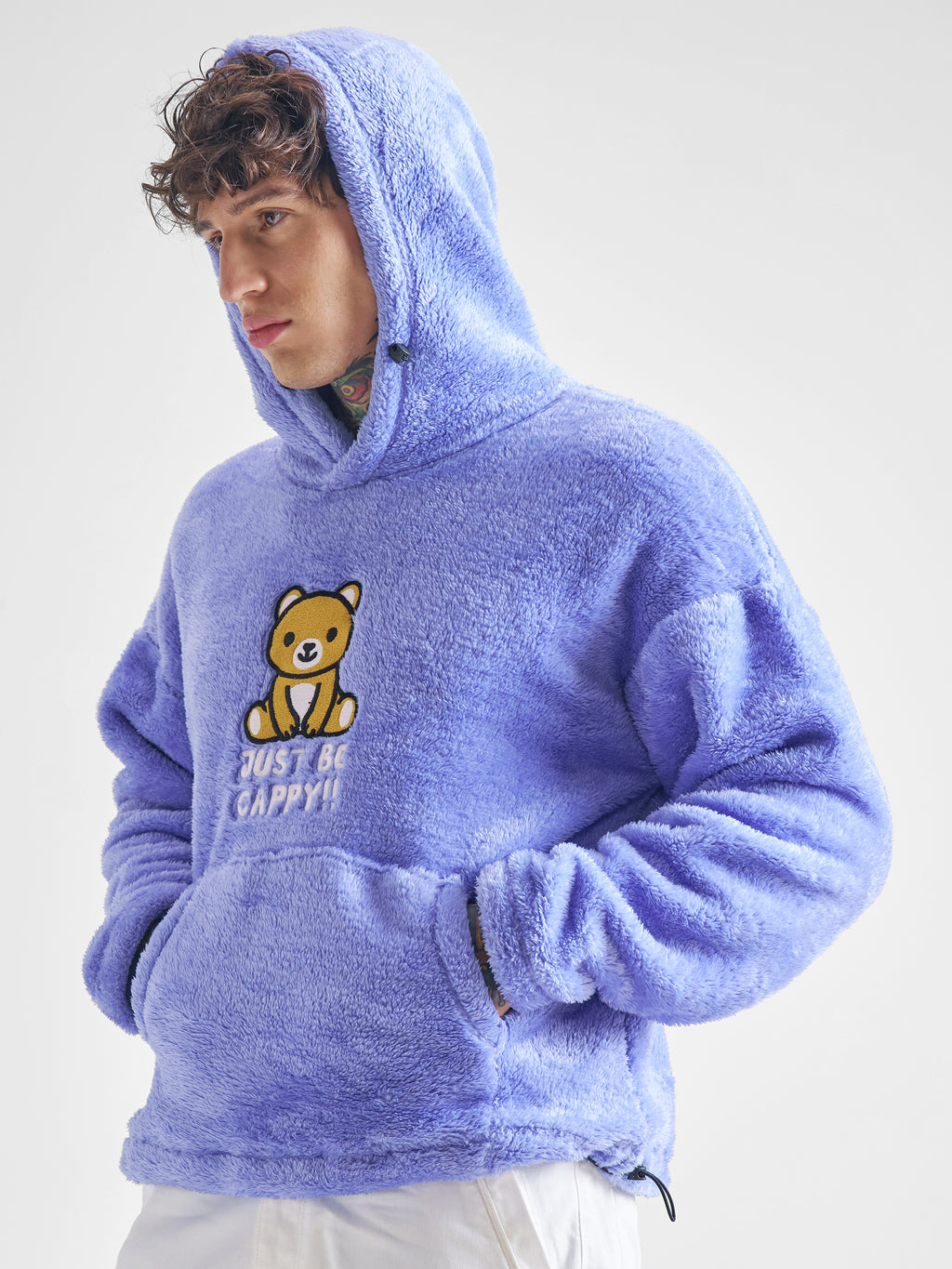 Highlander Men Purple Hooded Pullover Sweatshirt - Purple - Image 4