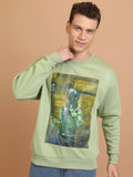 Highlander Men Green Round Neck Pullover Sweatshirt - Green - Image 1