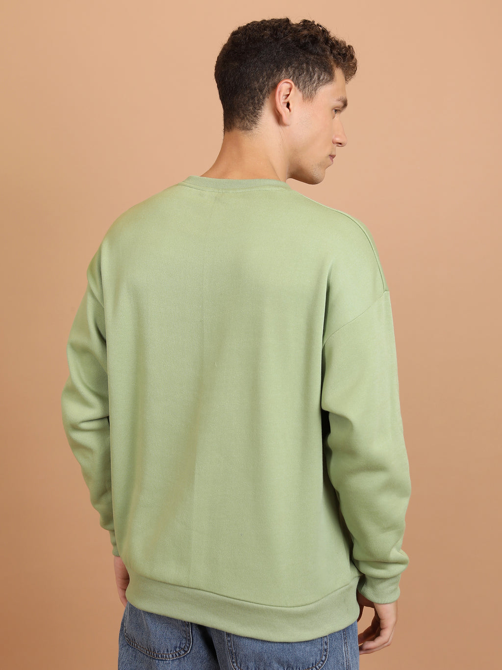 Highlander Men Green Round Neck Pullover Sweatshirt - Green - Image 3