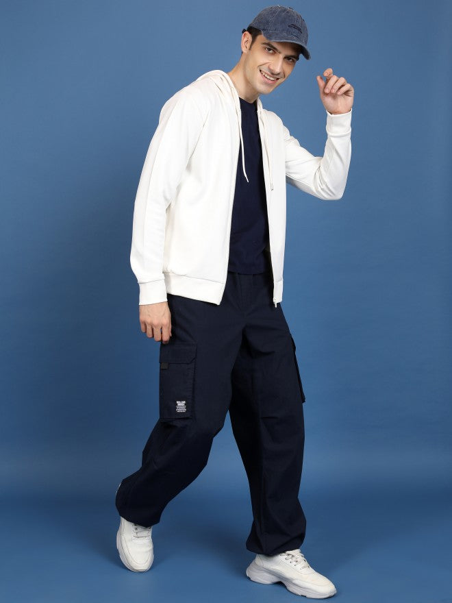 Highlander Men White Hooded Pullover Sweatshirt - White - Image 2