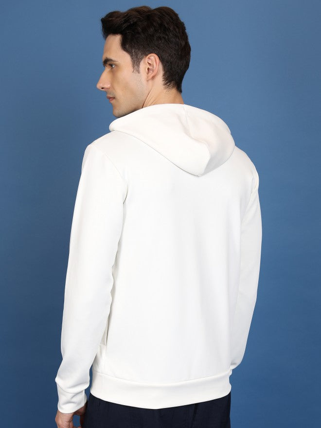 Highlander Men White Hooded Pullover Sweatshirt - White - Image 3