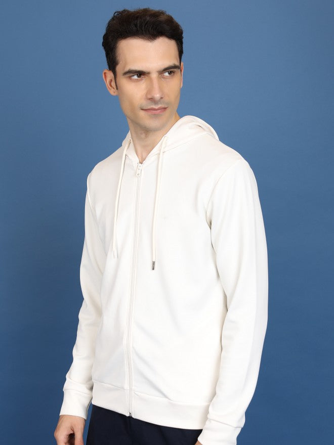 Highlander Men White Hooded Pullover Sweatshirt - White - Image 4