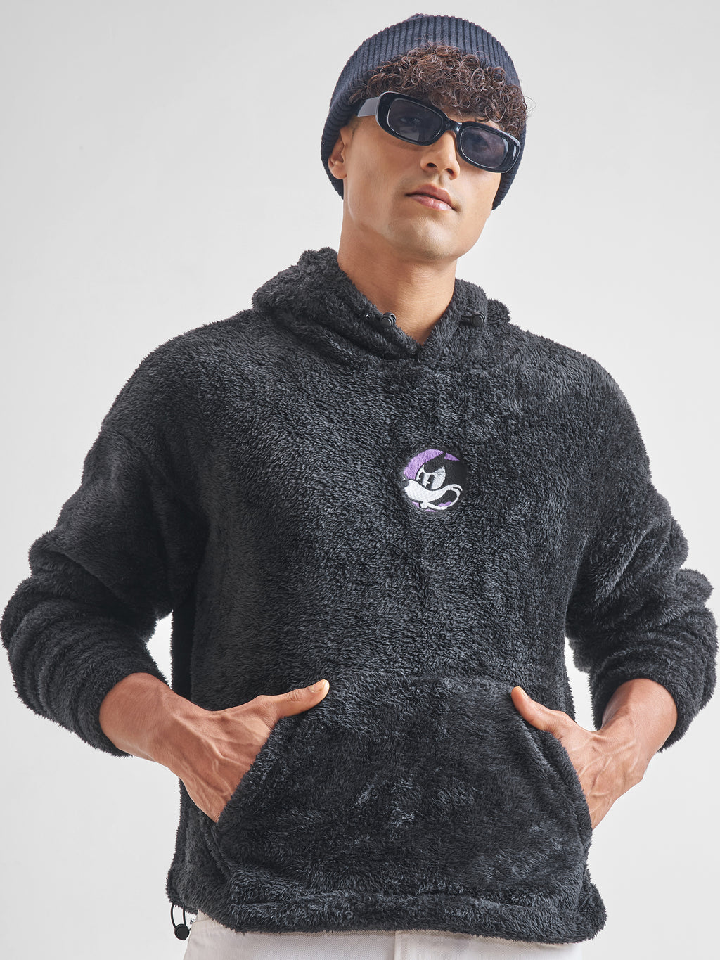 Highlander Men Black Hooded Pullover Sweatshirt - Black - Image 1