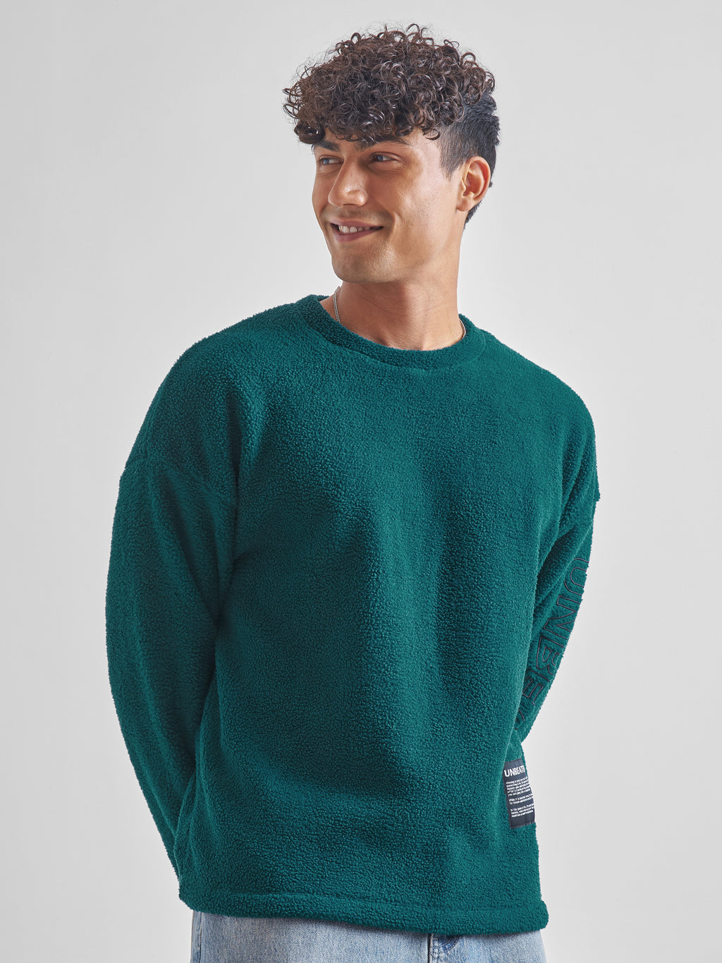 Highlander Men Green Round Neck Pullover Sweatshirt - Green - Image 6