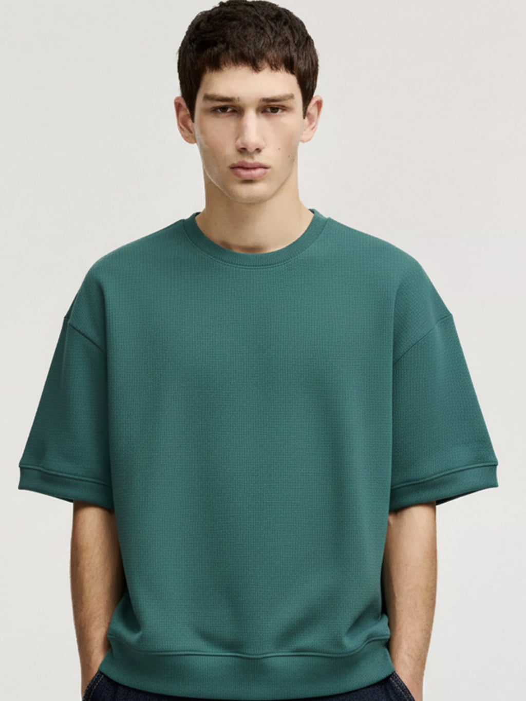 Highlander Men Teal Round Neck Pullover Sweatshirt - Teal - Image 1