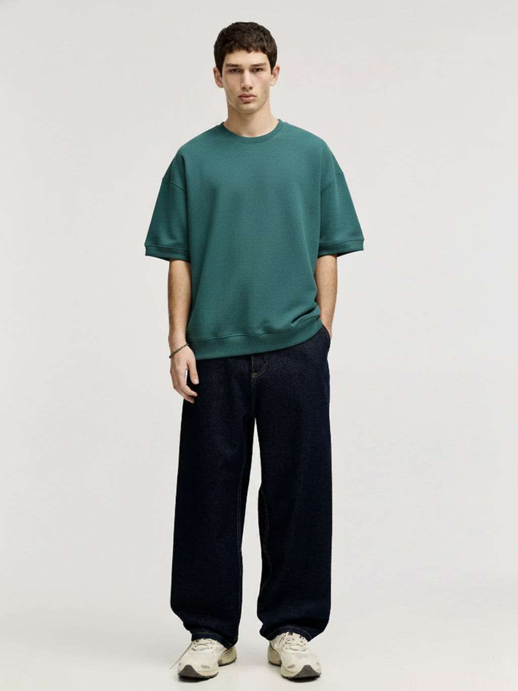 Highlander Men Teal Round Neck Pullover Sweatshirt - Teal - Image 2