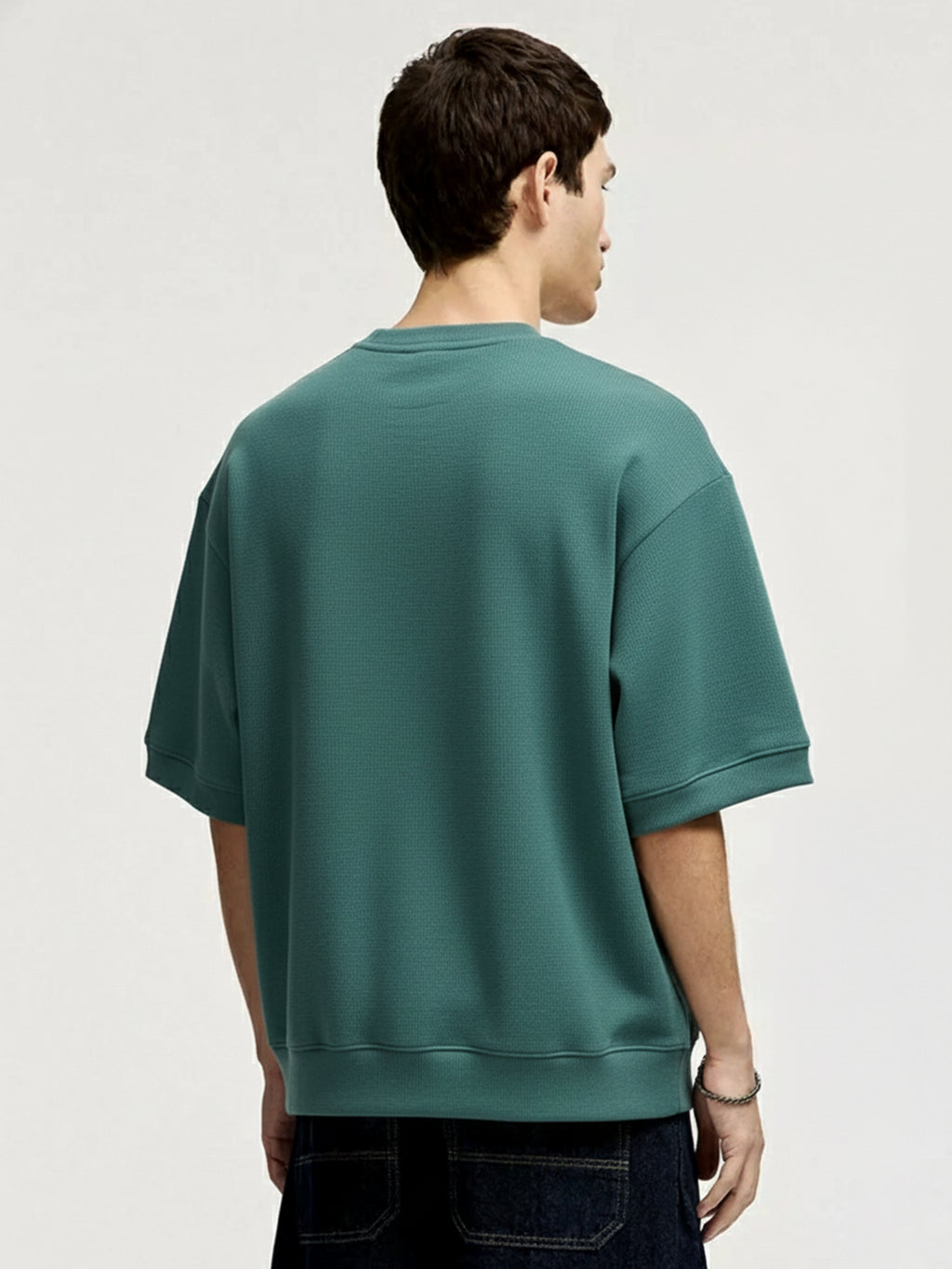 Highlander Men Teal Round Neck Pullover Sweatshirt - Teal - Image 3