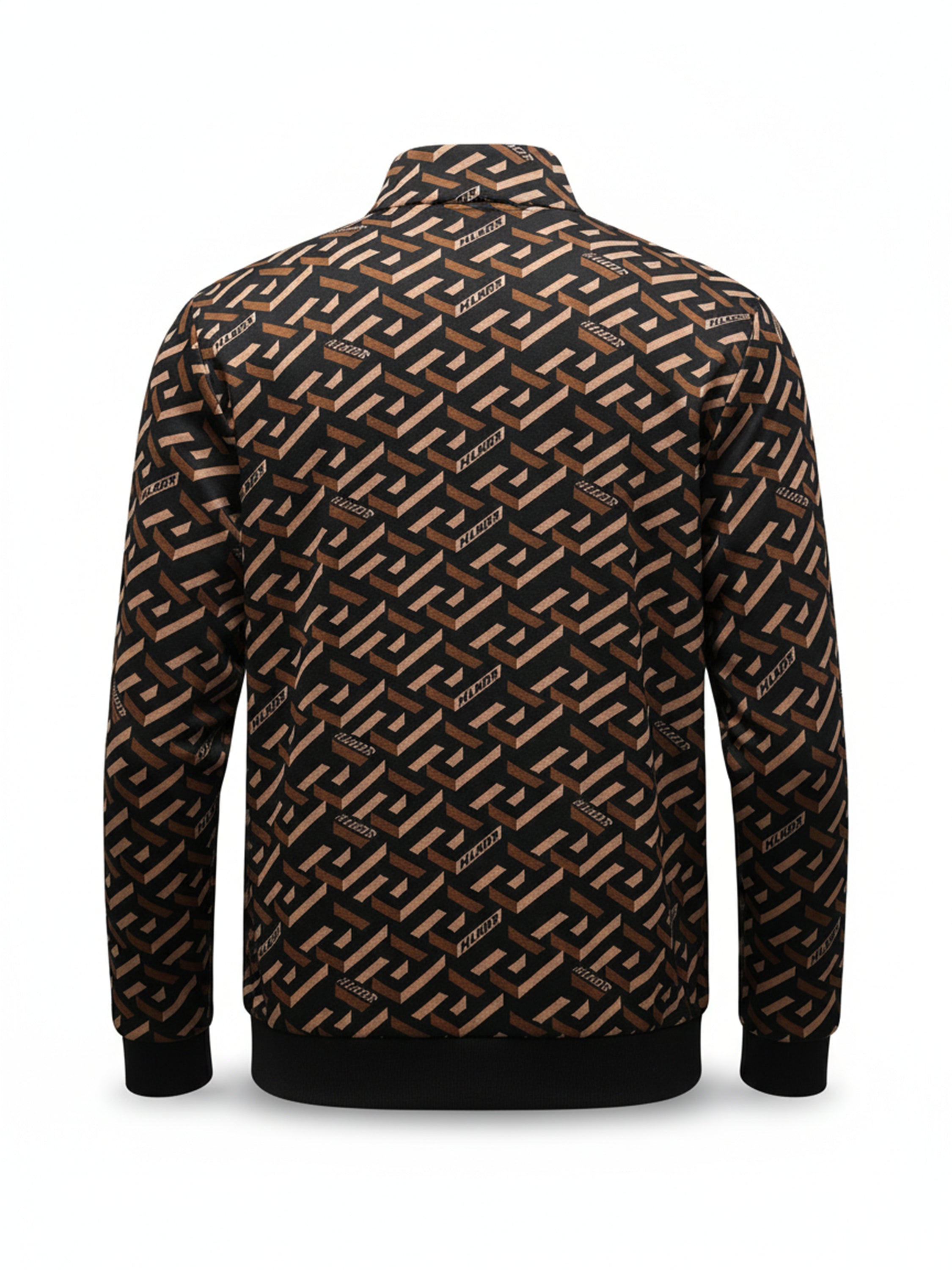 Highlander Men Brown High Neck Pullover Sweatshirt - Brown - Image 4