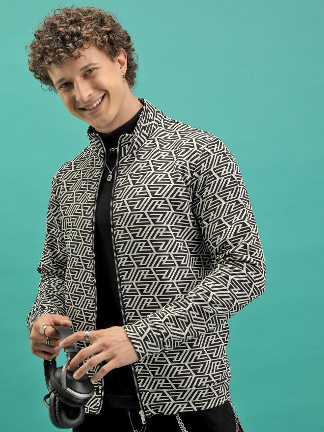 Men Printed Sweatshirt - Black - Image 1