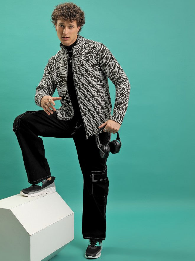 Men Printed Sweatshirt - Black - Image 2
