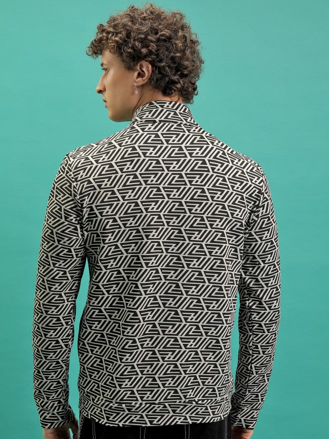 Men Printed Sweatshirt - Black - Image 3