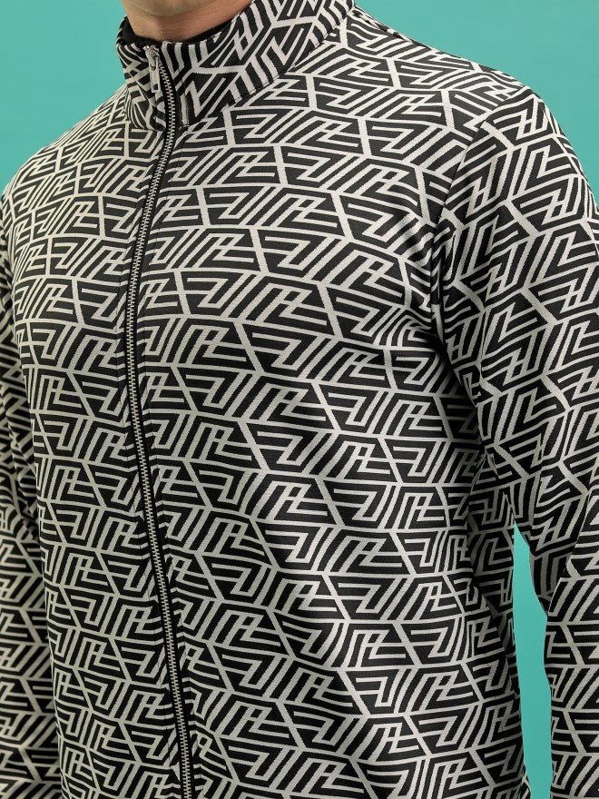 Men Printed Sweatshirt - Black - Image 5