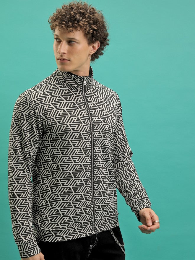 Men Printed Sweatshirt - Black - Image 6