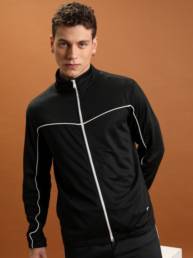 Highlander Men Black High Neck Sweatshirt - Black - Image 1