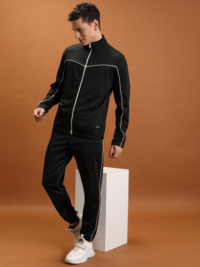 Highlander Men Black High Neck Sweatshirt - Black - Image 2
