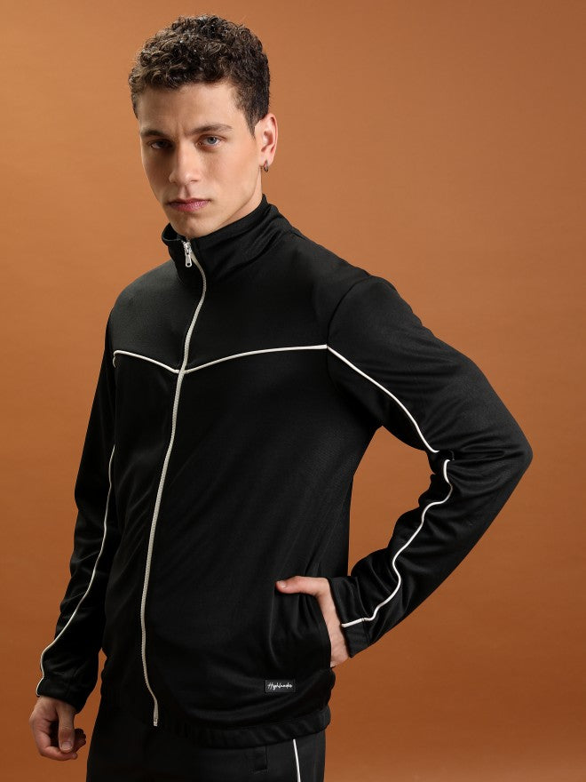 Highlander Men Black High Neck Sweatshirt - Black - Image 4